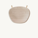 1x1BassamFellows CB-27 Pebble Stool in Oak Raw Effect and Brass, bird's eye.webp
