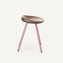 1x1BassamFellows CB-27 Pebble Stool in Walnut and Copper, profile.webp