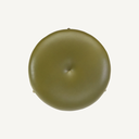 1x1BassamFellows_CB-260 Circular Stool in Bronze and Grade A leather Olive, bird's eye.webp