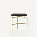 1x1BassamFellows CB-260 Circular Stool Satin Brass and Grade A leather Black.webp