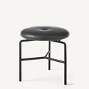 1x1BassamFellows CB-260 Circular Stool Gunmetal and Grade A leather Anthracite (1).webp