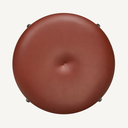 1x1BassamFellows_CB-262 Circular Counter Stool in Gunmetal and Dark Cognac, bird's eye.webp