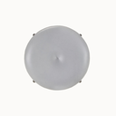 1x1BassamFellows_CB-262-MS-GM Circular Counter Stool in Gun Metal and Grade A leather Platinum, bird's eye.webp