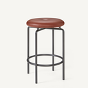 1x1BassamFellows_CB-262 Circular Counter Stool in Gunmetal and Dark Cognac (1).webp
