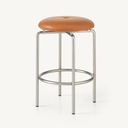 1x1BassamFellows_CB-262 Circular Counter Stool-Satin Nickel and Grade A leather British Tan.webp